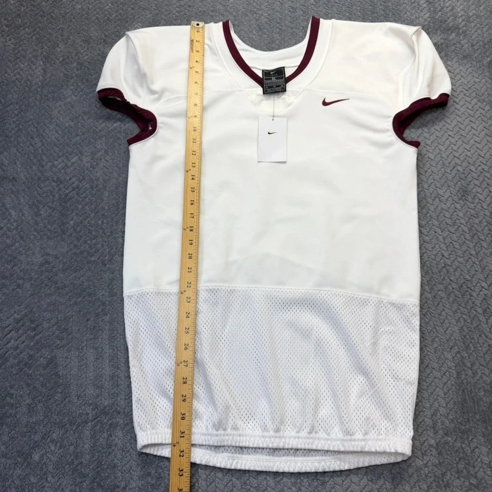 Nike Football Jersey Mens XL White Burgundy Practice Team Engineered NWT